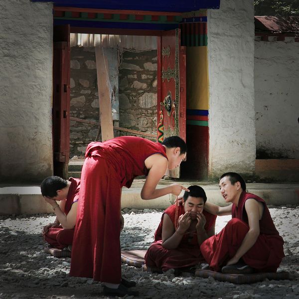 蒋丽明《辩经》-省摄影家协会微影展作品